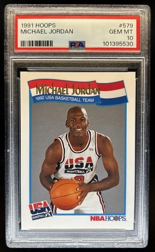 1991-92 Hoops Michael Jordan #579 USA PSA 10 GEM MINT