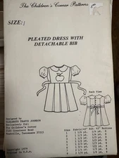 OOP/Vintage The Children's Corner Patterns #20 Patty's Pleated Bib Dress