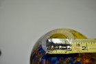 Art Glass Pendant Lamp Shade Murano-Style Confetti Swirl Yellow/Blue 7.75-Inch — photo 9
