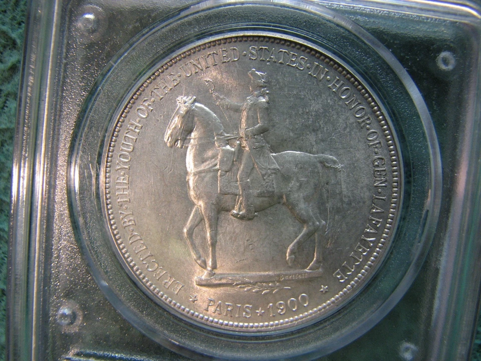 1900 U.S. Commemorative Dollar SILVER Coin LAFAYETTE Graded By PCGS MS 61 - Image 4 of 4