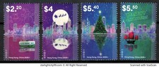 HONG KONG CHINA 2025 CHRISTMAS X’MAS COMP. LOT DE 4 TIMBRES EN MNH INUTILISÉS