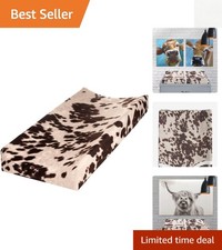 Water-Resistant Cowhide Changing Pad Cover for Baby - Machine Washable Ease