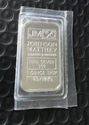 1 OZ. JOHNSON MATTHEY SILVER BAR .999 FINE SEALED IN PLASTIC SERIAL # A977270