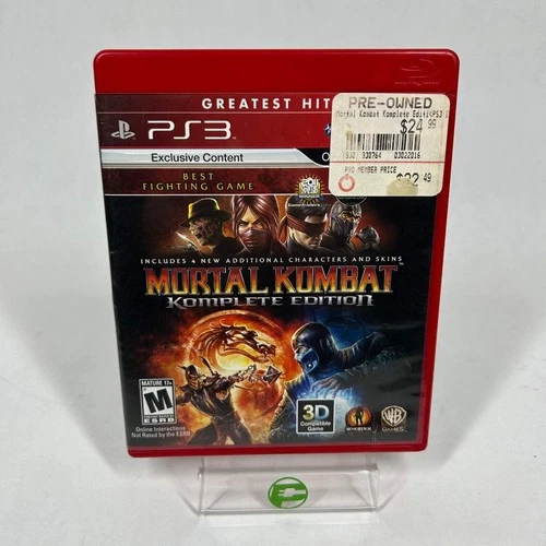 Mortal Kombat Komplete Edition Greatest Hits (Sony PlayStation 3 PS3, 2012)