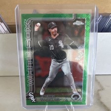 2025 Topps Chrome Logofractor Green Refractor Miguel Vargas #51 /99 White Sox