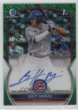 2023 Bowman Chrome Prospect Green Shimmer Refractor /99 Matt Mervis Auto 4k8