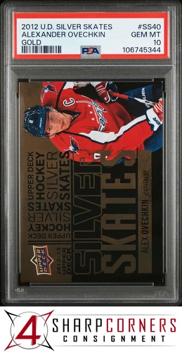 2012 UPPER DECK SILVER SKATES GOLD #SS40 ALEXANDER OVECHKIN POP 6 PSA 10