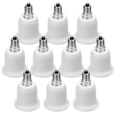 10 Pack E12 to E26/E27 Light Bulb Base Adapter Chandelier Light Socket Adapter