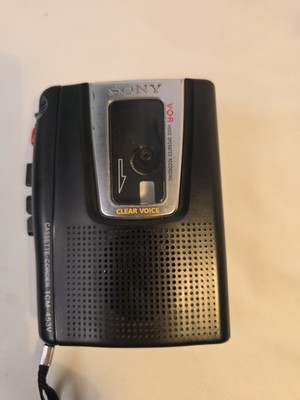 Parts Sony TCM-453V Voice Recorder Standard Cassette Player Tested Battery 