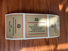 Vtg Benson & Hedges Cigarette Advertising Promotion Coasters 4”  1984 NIB