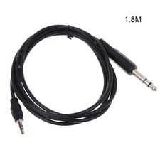 Aux Cable Cord 6.35mm Stereo Male to 3.5mm Male Plug- Connection Cable Black