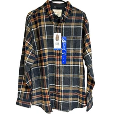 NWT Original Weatherproof Vintage Plaid Long Sleeve Button Up Shirt Size Large