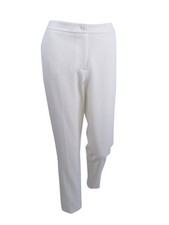 Tommy Hilfiger Women's Pleated Straight-Leg Pants 8, Vanilla