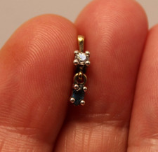 Ancien Pendentif Vintage Couleur Argent Avec Cristaux - Bijou Rare Et Superbe Style Vintage 213