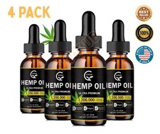 N 1 Best Hemp Oil Drops for Stress Sleep PURE ORGANIC 1200mg 4 Pack Pure