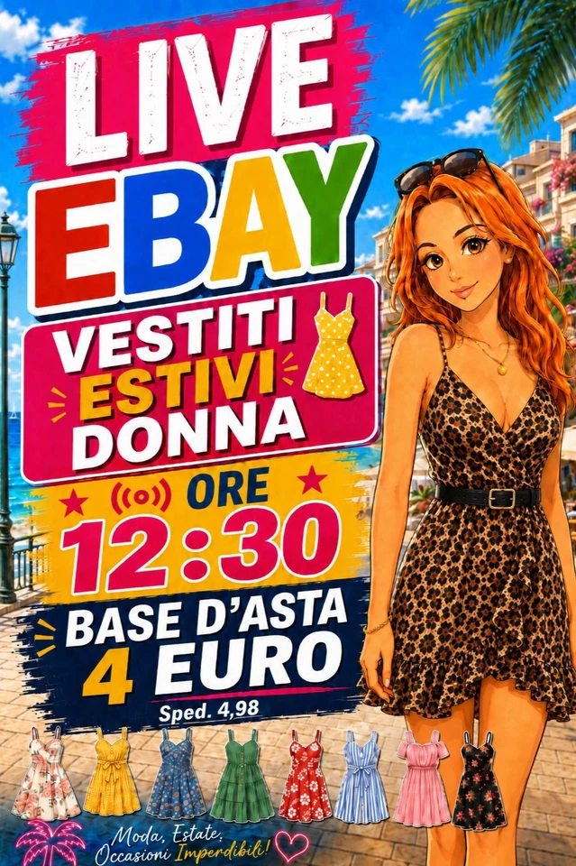 Abiti estivi donna 🌸 LIVE eBay 🔥aste da 4€ 💸 look freschi, moda estate☀️