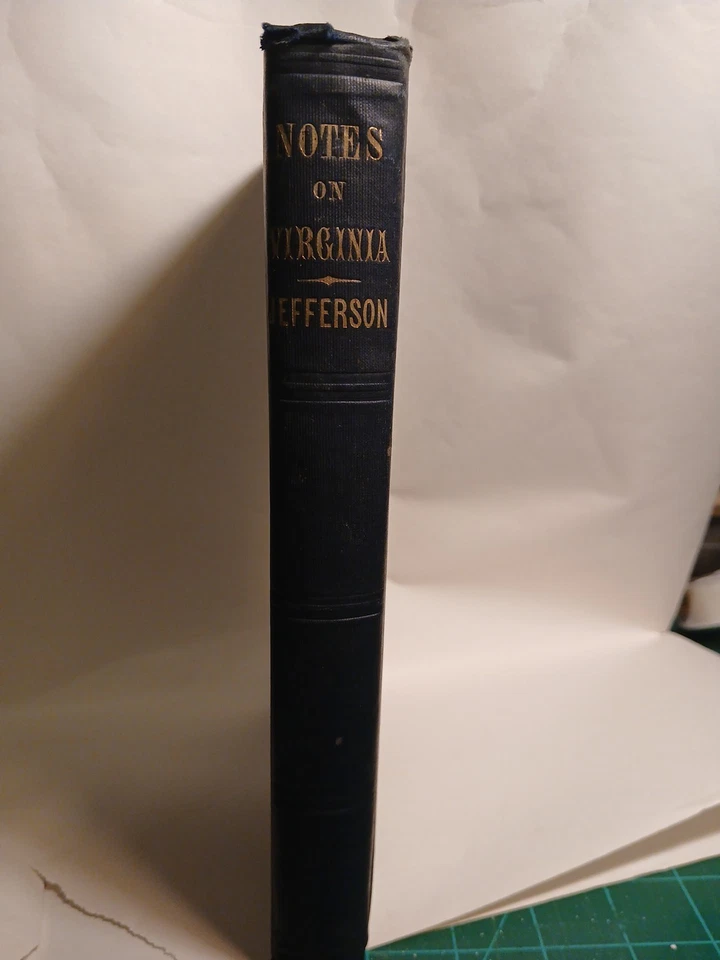 Notes On Virginia.Thomas Jefferson 1853 Edition. Foto 2 de 4