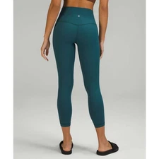 Lululemon Align Ribbed High-Rise Pant 25” Nulu Size 2 Green Jasper