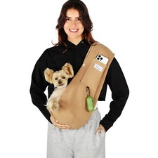 Dog Carrier Sling,Indoor Comfort Adjustable Cat Sling Carrier,with Front Pock...