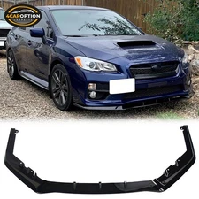 Front Bumper Lip Fits 15-21 WRX STI MPX Style Spoiler Splitter PP Gloss Black