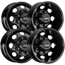 Set Of 4-17 Inch Torque Tw412c Revolver Dually 8x200 Satin Black Wheels Rims Set Of 4-17 Inch Torque Tw412c Revolver Dually 8x200 Satin Black Wheels Rims