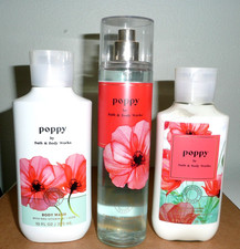 Bath Body Works POPPY Mist, Body Wash , Body Lotion - SAVE 20.00