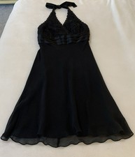 Lace Halter Bodice Little Black Dress Size 4