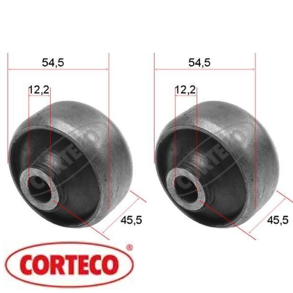 2X Lagerung FüR Lenker Corteco 80000476 Buchse 2 Querlenkerlager Vorne-image