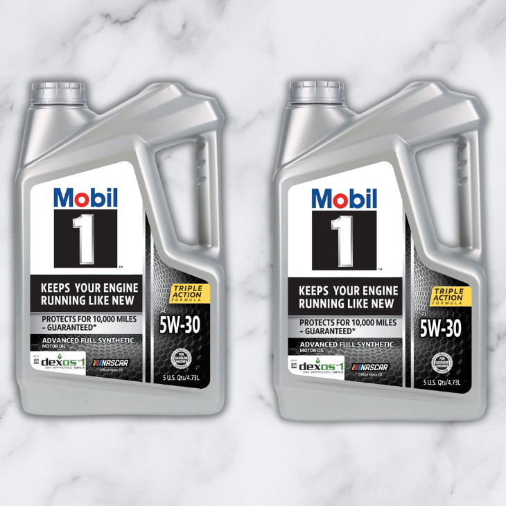 Mobil 1 5W-30 Full Synthetic Engine Motor Oil – 5 Quart Bottles – 2 Pack