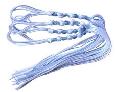 Tzitzit Fringes  4pc sky blue & white   100% Mercerized Cotton.