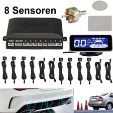 LCD Einparkhilfe 8 Sensoren zum Nachrüsten Parkhilfe Rückfahrwarner PDC Neu