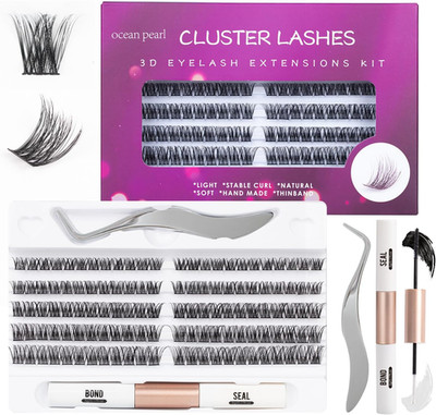 Einzelwimpern 120 Cluster Lashes DIY Wimpernverlängerung dünnes Band breit Ste