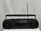 Vintage Emerson AC 2350 Boombox Dual Cassette Player-Radio W Cord Tested & Works