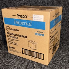 SYSCO Imperial Napkin Dispenser Complete 360 Interfold Table Top Black 7059999