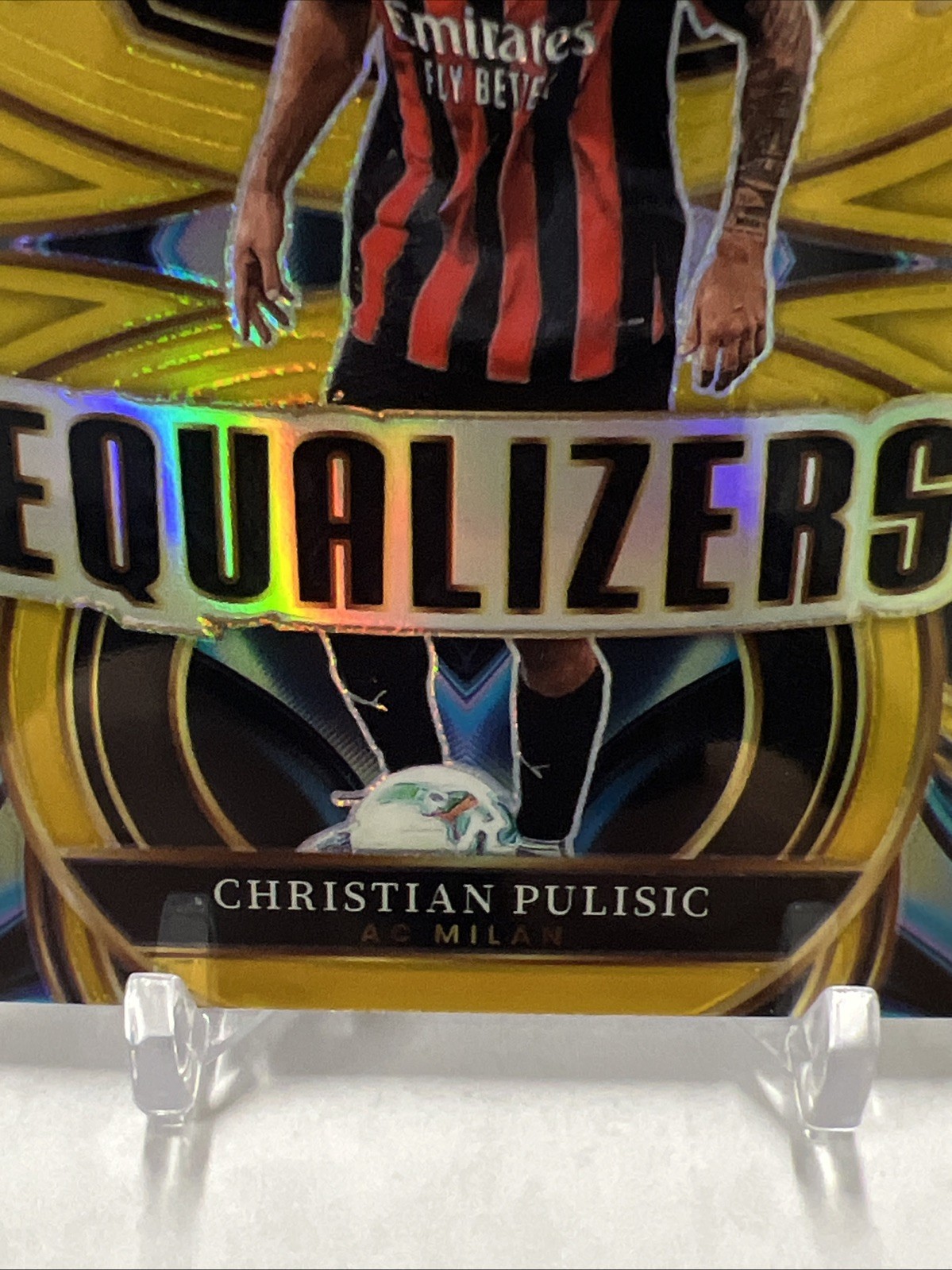 Christian Pulisic EQUALIZERS ⭐️ GOLD PRIZM #7/10 AC Milan 2025-26 Select Serie A view 4