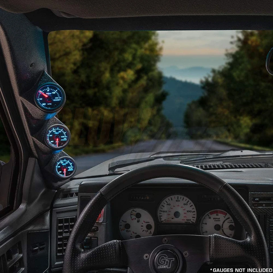 Cápsula de calibre triple pilar negra GlowShift 52 mm para Chevrolet S-10 Blazer 1983-1994 Foto 2 de 3