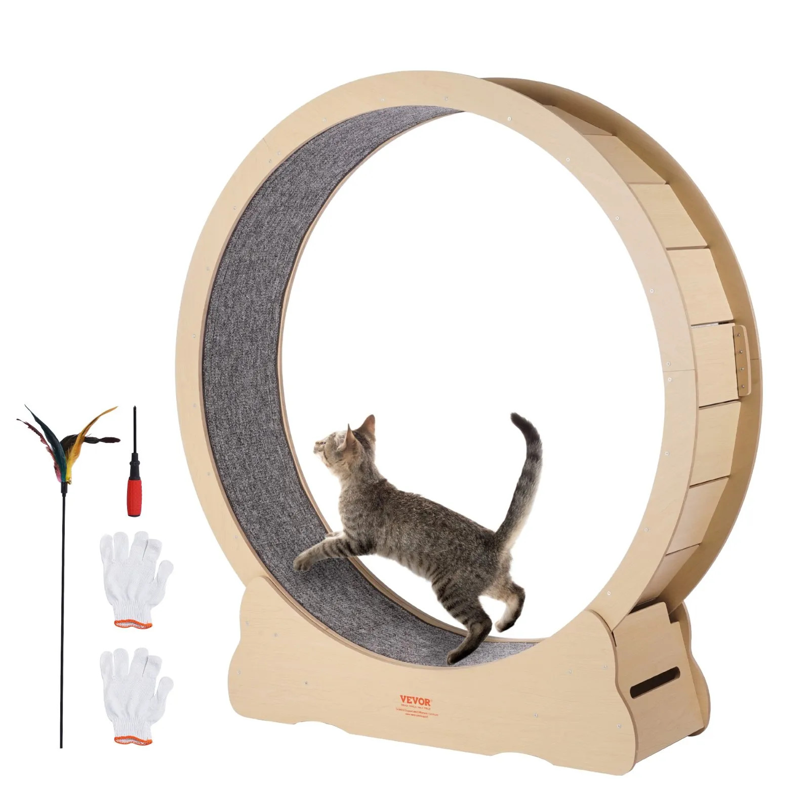 Cyclette per Gatti in Legno, Tapis Roulant per Gatti Diametro 1320 mm per Gatti