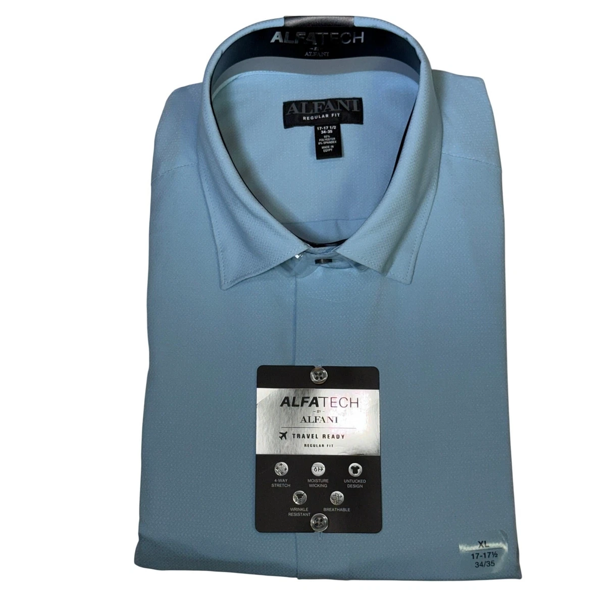 alfani fitted dress shirts Alfatech by Alfani Mens Athletic Fit Dress Shirts, Choose Sz/Color: M(15-15.5, 34-35)/Ruby Red