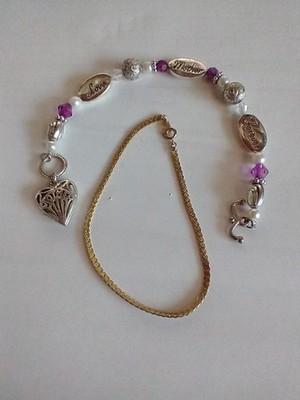 2 Braclets - 1 Love Mother Forever & 1 Gold Tone + FREE Gift
