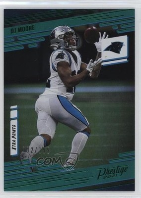2021 Panini Prestige Xtra Points Premium Green 2/199 DJ Moore #75 10k8