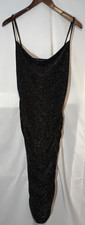 Forever Rose Y2K Couture Rouched Sparkly Bodycon Stretchy Dress XL