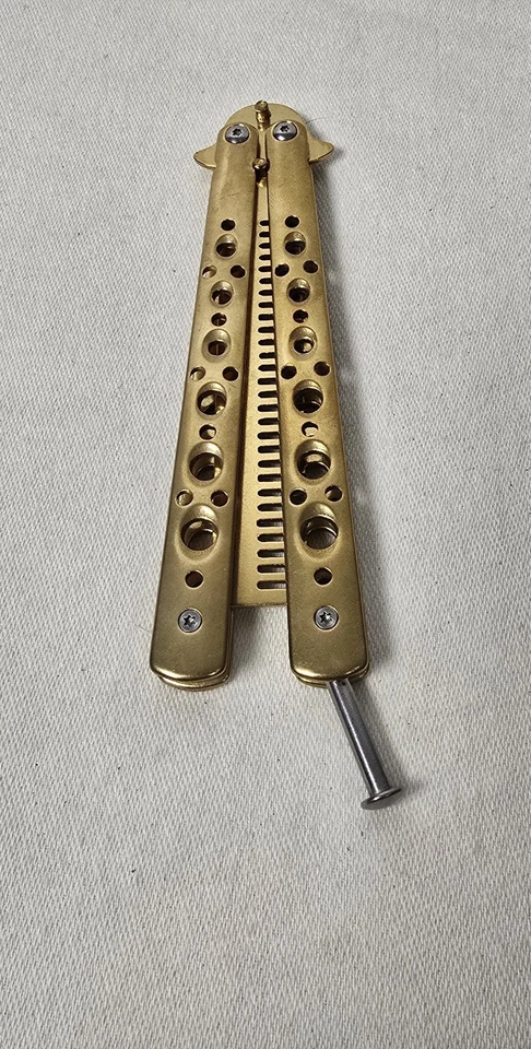 Herramienta de entrenamiento de mariposas de metal de práctica color dorado Foto 2 de 4