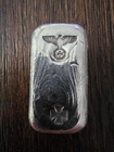 "1871" style Iron cross German Eagle 50g SILVER hand poured bar 999.