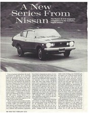 1974 DATSUN B-210 4 pg Road Test Article NISSSAN