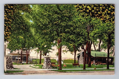 Portage WI-Wisconsin, Tourist Park, Antique, Vintage Souvenir Postcard