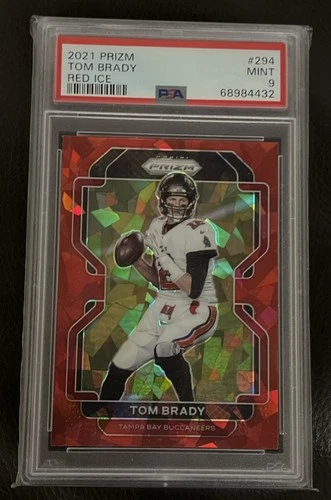 2021 Panini Prizm - Tom Brady - Red Ice - #294 - PSA 9