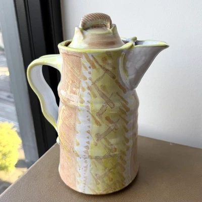Diane Kenney Pottery Pitcher Jug 10in Handle Carbondale Clay Center - Image 1 of 4