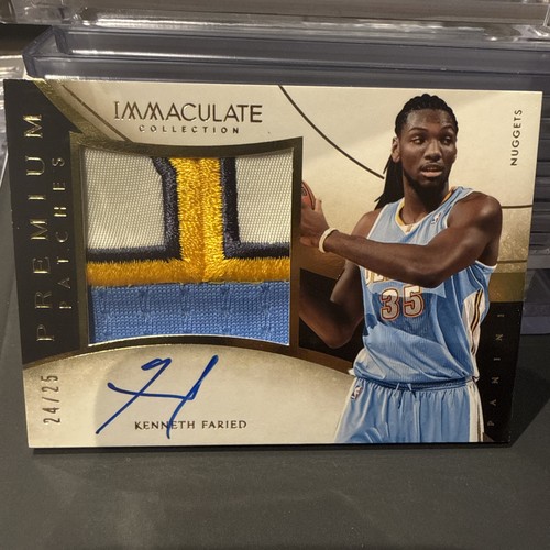 2014 Panini Immaculate Collection Premium Patches Kenneth Faried Patch Auto/25
