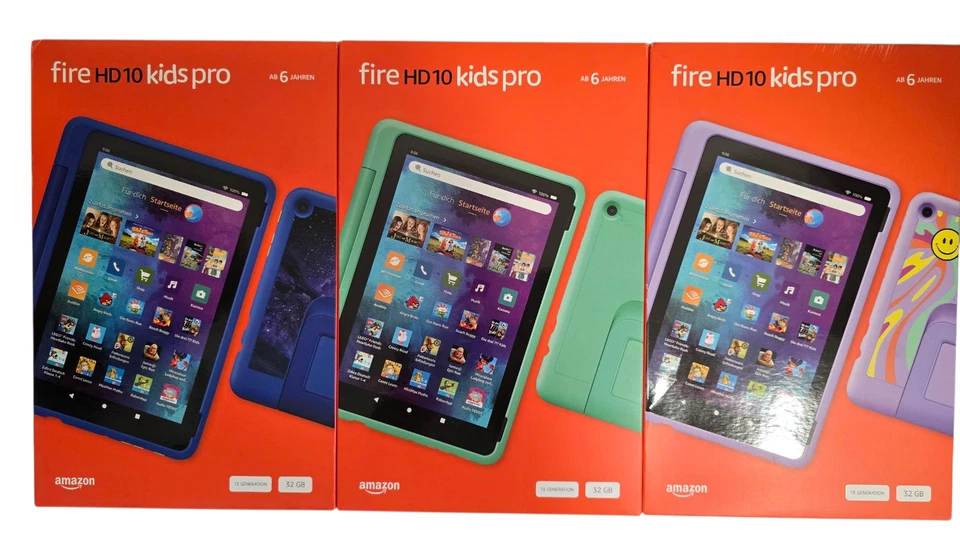 Amazon Fire HD 10 Kids Pro Tablet 2023 | 32GB Sternennebel, Happy Day, Mint Grün