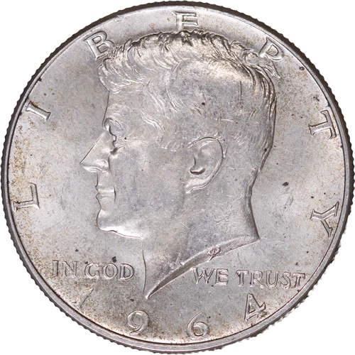 1964-D 50c Kennedy Silver Half Dollar - DDO Double Die Obverse, FS-101 ~ High AU